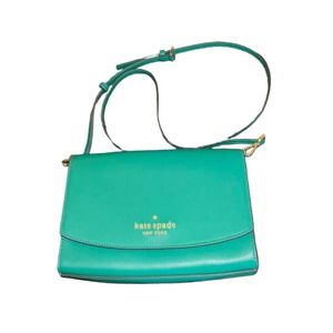 Kate Spade Green Leather Crossbody Handbag New